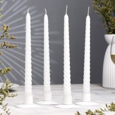 A set of suppositories of twisted, 2.2x 25 cm, 4 pieces, white, 