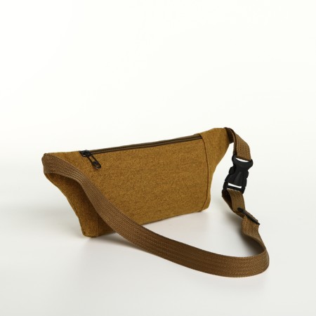 Lightning waist bag, outer pocket, brown color-2