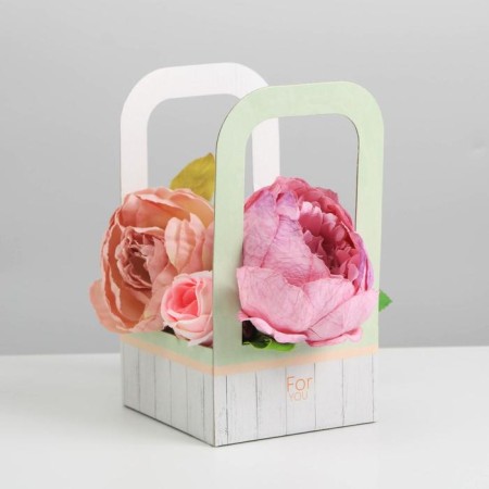 Flower-free box "For You", 12 × 12 × 22 cm