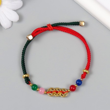 Bracelet Feng Shui "Three Golden Coins" adjustable length-4