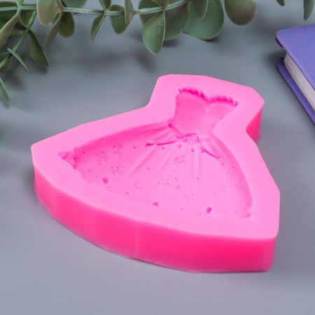 Mold Silicon "Dress with roses" 7.5 cm-1