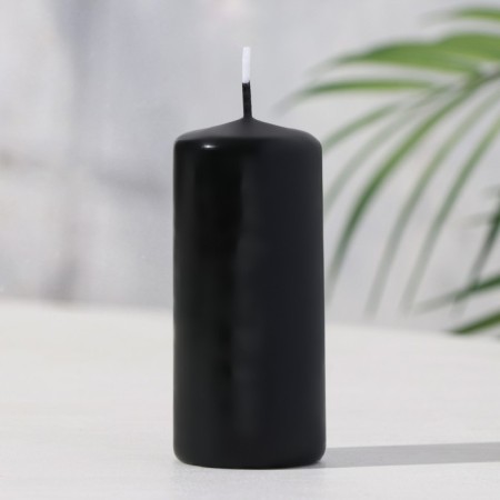 Candle - cylinder, 4x9 cm, 11 hours, 90 g, black