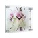 Wall clock, interior: flowers, "roses in a vase"