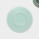 Tea couple ceramic "Profitrol", 3 objects: a cup 180 ml, a saucer d = 13.7 cm, spoon, green color