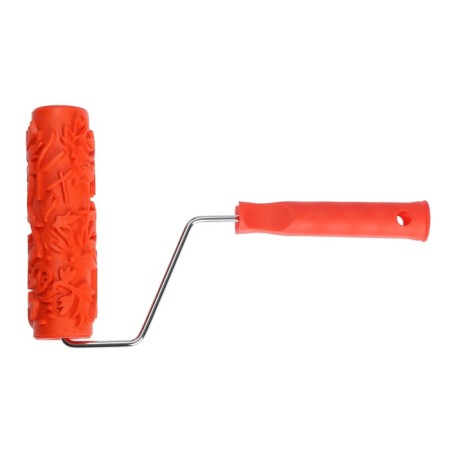 Decorative tundra roller, rubber, "roses", handle d = 6 mm, 180 mm-5