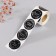 Sticker Paper "Flower Wreaths" embossing silver d = 3.8 cm 252 pcs in the roll