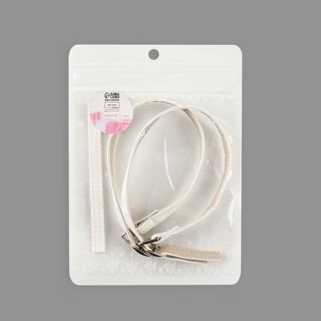 Shoe strap, artificial leather, 30 cm, 8 mm, 2 pcs, white color-6