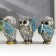 Souvenir Polystone "Filin - I do not see, I do not hear, I will not say" gray -blue mix 7x4.5x3.5 cm