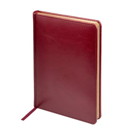 Diary Leduced A5+, 136 sheets of Sidney Nebraska, solid cover, artificial leather, lies, golden cut, a key 70 g/m2, burgundy-1