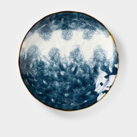 Ceramic dining “Sea”, 400 ml, D = 25.5 cm, blue color