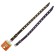 Leather collar on synthetic winterizer, dimensionless, 37 x 1.5 cm, Osh 21-31 cm, blue