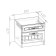 Bedside table Lena-2 500x400x470 white/white gloss