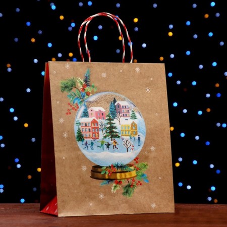 Package Gift Crafts "Winter Courtyard", 26 x 32 x 12 cm