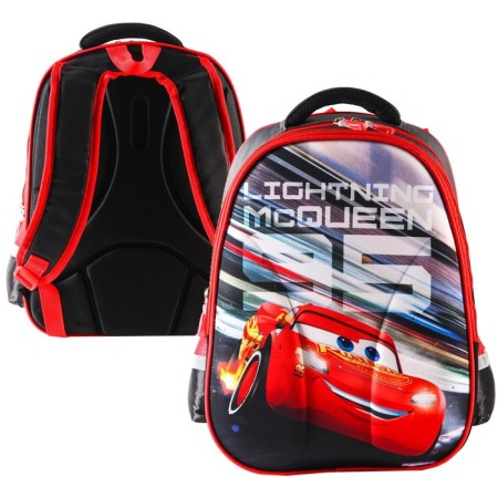 School backpack, 39 cm x 30 cm x 14 cm "lightning", cars-1
