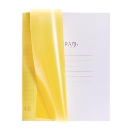 Notebook 48 sheets, in a ruler, a plastic cover, with an alphabet, an offset block, yellow-2