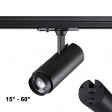 Светильник трековый однофазный трёхжильный Novotech. Nail, 5Вт, Led, 160х138х53 мм, цвет чёрный