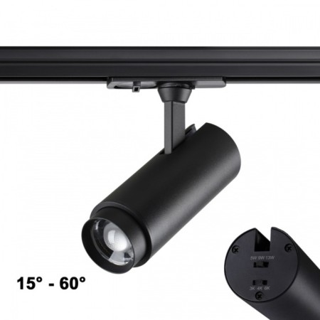 Snow -linen three -dimensional novotech lamp. Nail, 5W, LED, 160x138x53 mm, black color