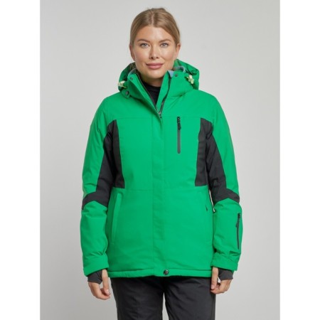 Ski jacket female, size 48, green color