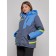 Ski jacket female winter, size 56, blue color