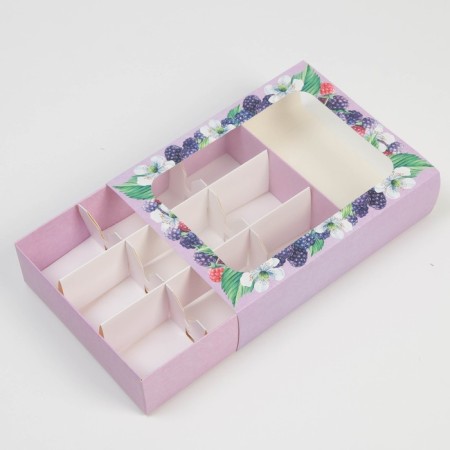 Box for 9 sweets, confectionery packaging "Berry Paradise", 15.2 x 20 x 5 cm-2