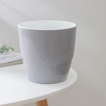 Kashpo for flowers with an insert "grace", 2 l, color gray color-1