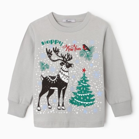 Pajamas for a boy, gray color, height 104 cm-1