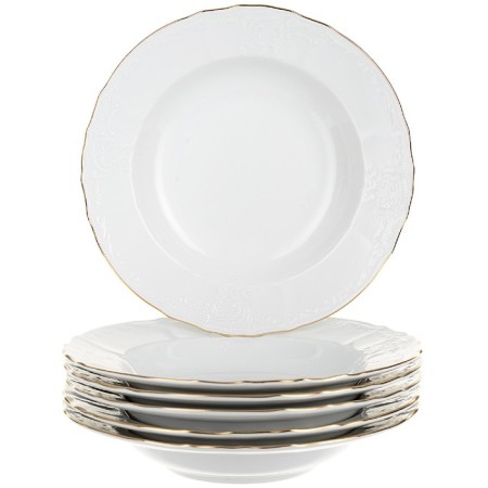 Deep bernadotte plate, decor "Gold Gold", 23 cm-1