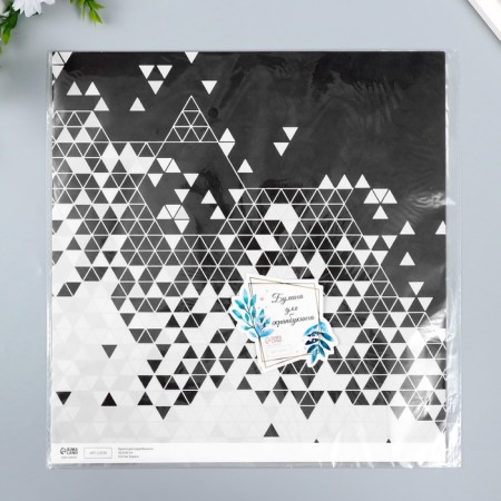Scrapbooking paper "Triangles in details" density 180 g 30.5x32 cm-4