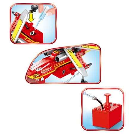 Designer Firefighters "Rescue Helicopter", shoots water, 352 parts-1