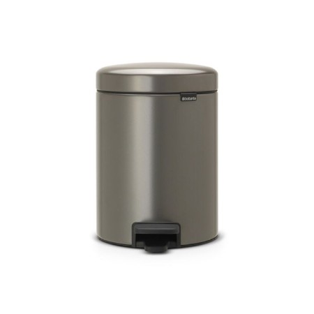 Brabantia Newcon bucket, plastic inner bucket, with pedal, platinum color, 5 liters