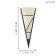 Bra Pascal 1x60W E14, wenge 18x18x48 cm