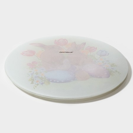 Plate Glass Dessert shade "Watercolor", D = 20 cm-2