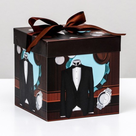 Self -assembly box "gentleman" 15x15x15 cm