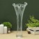 Vase "Wave" h 400 mm. From transparent glass (without decor)