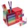 Set of desktop children's "Rainbow" (stand+2 pencil+ruler+sharpener+eraser+notebook 8 sheets)