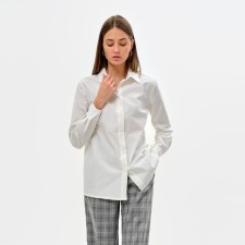 Women's shirt minku: classic color white, size 48
