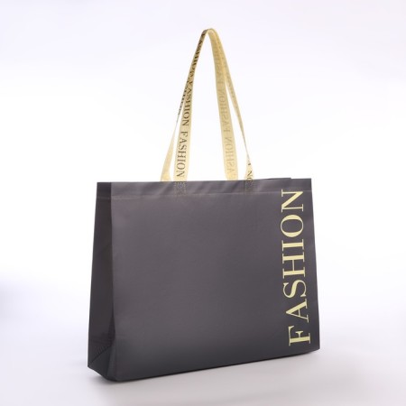 Bag without fastening, gray color