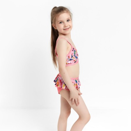 Separate swimsuit for a girl, pink color, height 104-110 cm-2