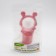 Nibbler for feeding "ears", with silicone mesh, pink color