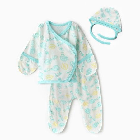 A set for newborns, the color of milk/balloons, height 62 cm