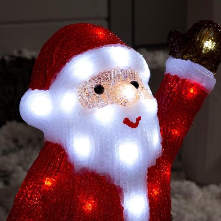 LED figure "Friendly Santa Claus" 22 × 30 × 20 cm, acrylic, 40 LED, 220 V, glow of white-2