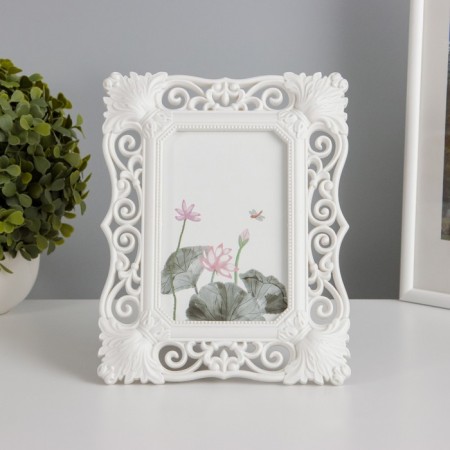 Photo frame plastic 10x15 cm "Rococo" white 22.5x17.8 cm