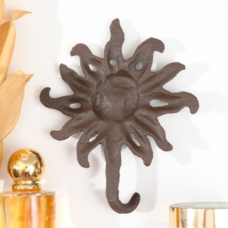 Hook decorative cast iron "sun" 16x13x3 cm-3