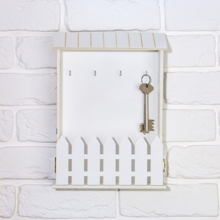 The keybox is “white”, 22.5 x 30.5 x 5.7 cm.-2