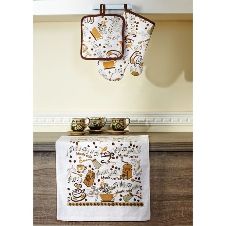 Kitchen “Coffee design”: TRAINTIONS - 2 pcs, towel 38 × 64 cm - 2 pcs