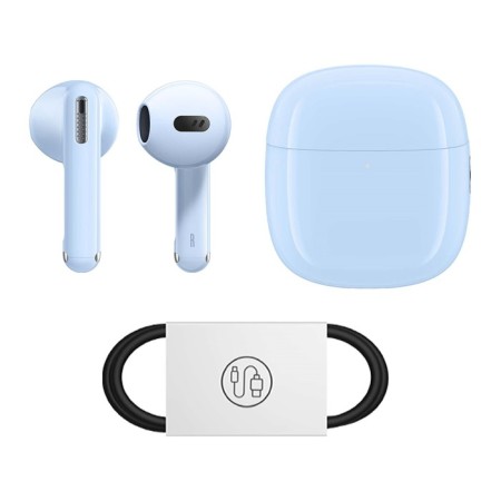 Wireless headphones Baseus Bowie Wx5, TWS, inserts, BT 5.3, 40/400 mAh, blue-5