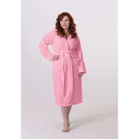 Women's robe, size 52, pink color