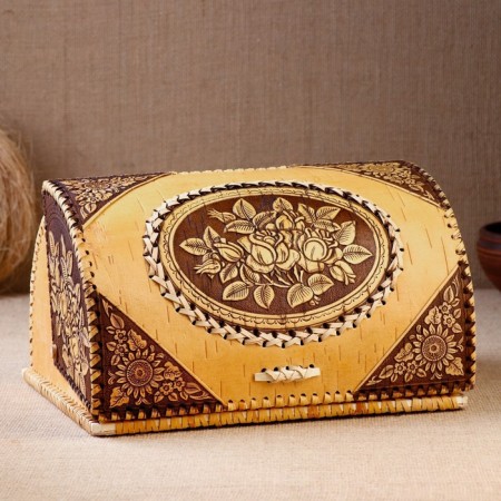 Breadpower helmet "Rose" 33x25x18.5 cm, birch bark