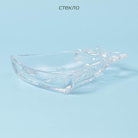 The dish "New Year's miracle. Bell ", 17.3 × 14.7 × 3.3 cm, glass, transparent-1