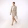 Women's bag on the zipper Textura, small size, white color